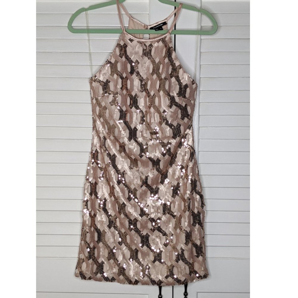 NWOT Rose Gold Sequins Dress Size 7